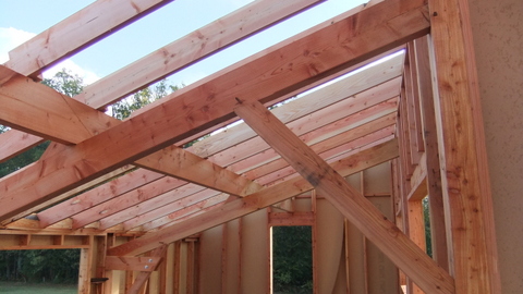 pannes et chevrons douglas séché raboté